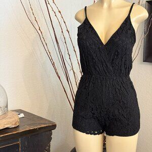 audrey 3+1 BLACK LACE fully lined ROMPER